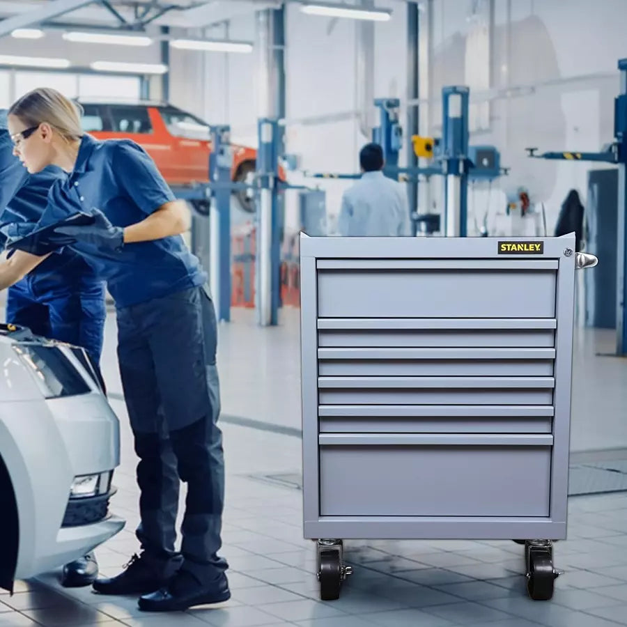 Stanley 6 Drawer Eco Roller Cabinet Grey