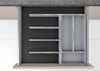 Hafele Ergo Fit Connect Drawer Organiser Set Dark Grey