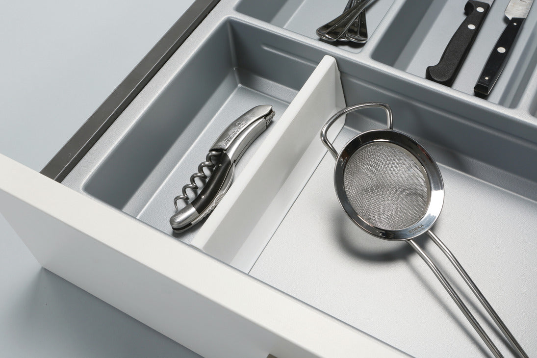 Hafele Ergo Fit Sky Cutlery Tray Silver Grey