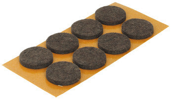 Hafele Furniture Glide Round Glue Fixing Brown Felt
