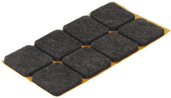 Hafele Furniture Glide Square Glue Fixing 20x20mm Brown Felt