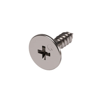 Hafele K-Push Round Plate 10 L14 for Screwing Nickel Plated