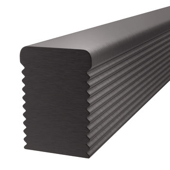 Hafele Klar Wooden Door Handle Profile 3000mm Brushed Black Predrilled 96mm Apart