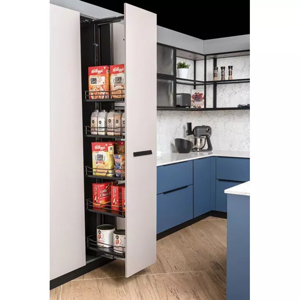 Hafele Larder Unit 1900-2200mm 5 Solid Base Anthracite Basket