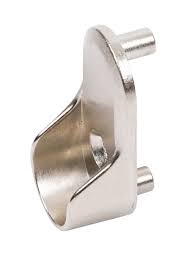 Hafele Ova Wardrobe Rail Support Screw-Mounting on Side Panel Zinc Nickel Plated Small