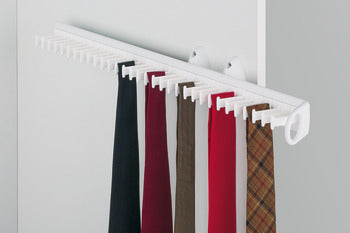 Hafele Sliding Tie-Rack 32 Hooks Aluminium and Oroglass