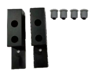 Hafele Wardrobe Rail Hanging Brackets Side Fixing Brushed Black