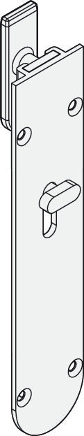 Hafele Weatherfold Flush Bolt Offset Satin Nickel