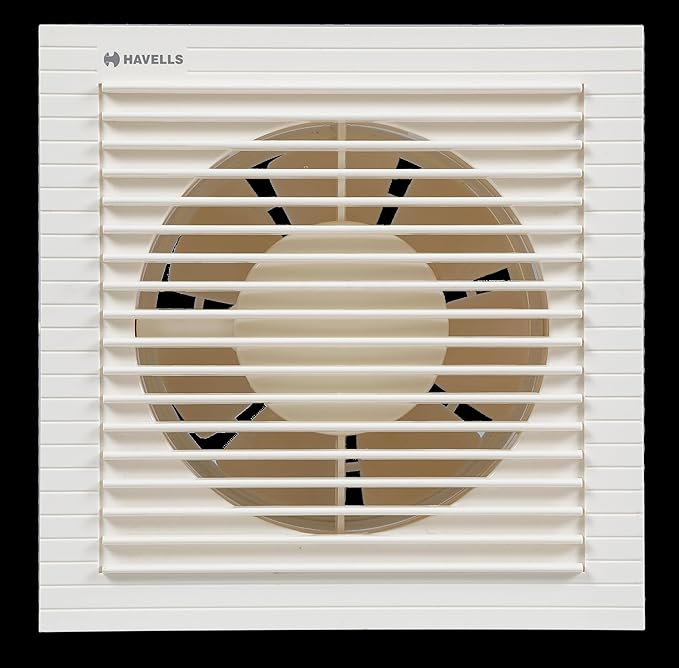 Havells exhaust fan with grid design on a white background