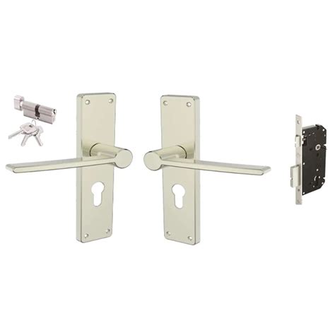 Godrej NEH18 Baby Latch with Handle Set - Satin Steel