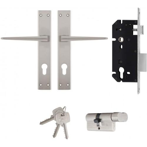 NEH Series Keyless Latch - Satin Steel