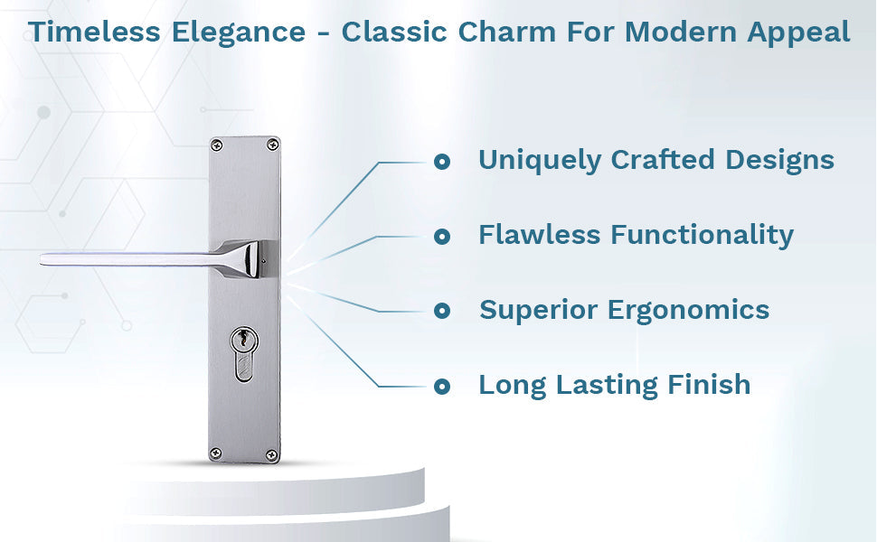 Godrej NEH 16 Door Handle Set 1CK – Satin Steel