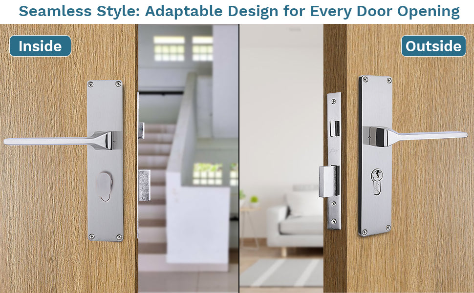 Godrej NEH16 200mm Door Handle Set 1CK Satin