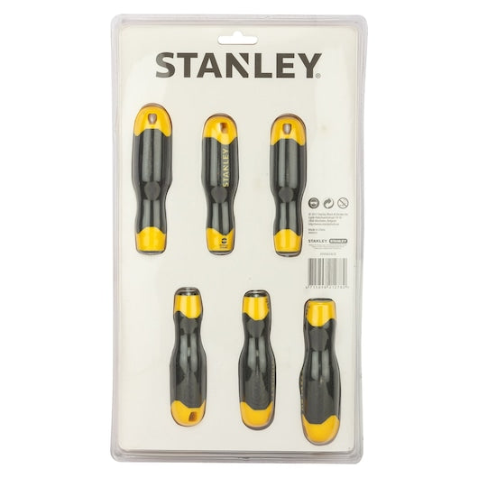 Stanley 6pc Cushion Grip Screwdriver Set - Tools Warehouse