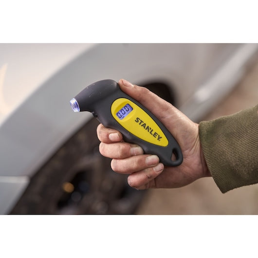 Stanley Digital Tyre Gauge with LED for Cars/Bikes