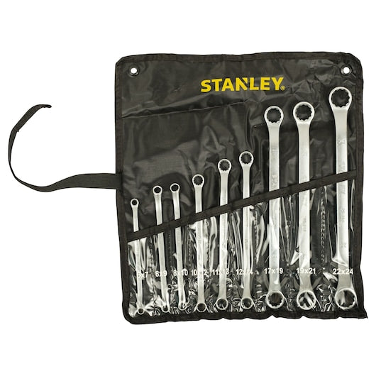 Stanley 9pc Offset Ring Spanner Set - Tools Warehouse