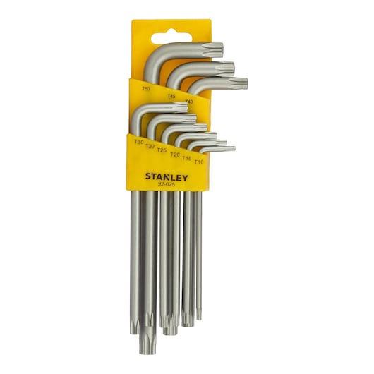 Stanley 9pc Long Torx Key Set T10‑T50 - Tools Warehouse