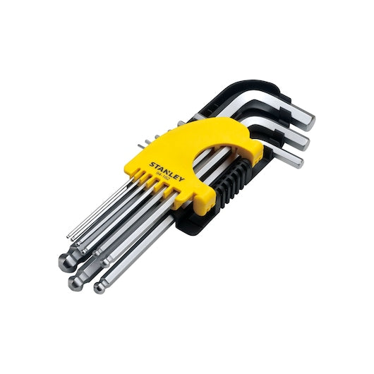 Stanley 9pc Long Spherical Head Hex Key - Tools Warehouse