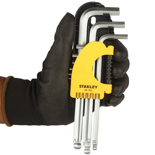 Stanley 9pc Long Spherical Head Hex Key - Tools Warehouse