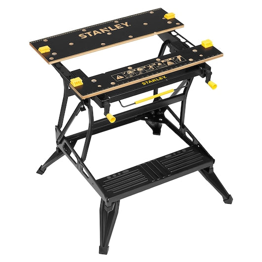 Stanley 2 in 1 Folding Workbench & Vice versatile folding workbench engineered for scalable clamping and workspace efficiency