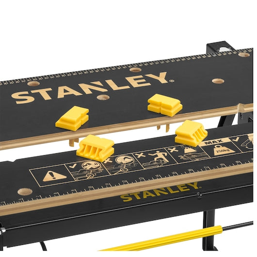 Stanley 2 in 1 Folding Workbench & Vice versatile folding workbench engineered for scalable clamping and workspace efficiency