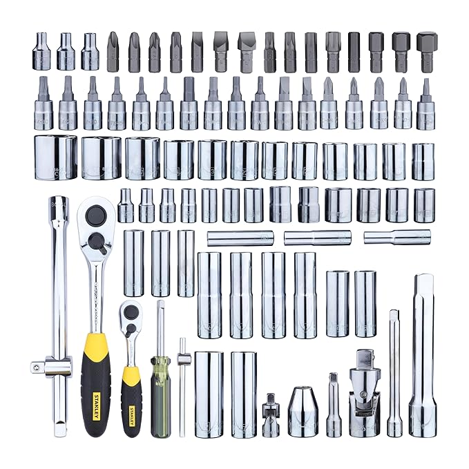 Stanley 86-Pc 1/4 & 1/2" Drive 6PT Metric Socket Set