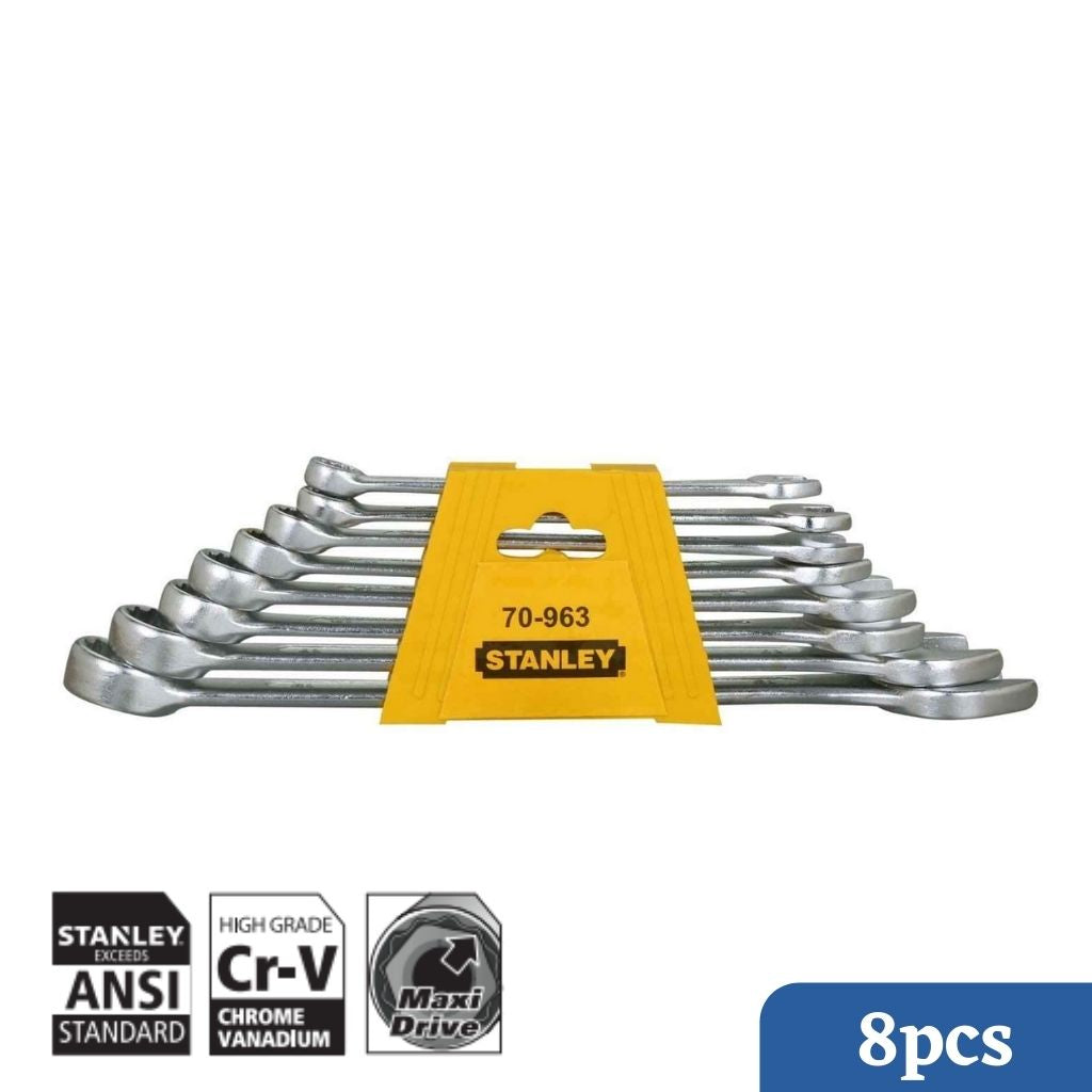Stanley Combination Spanner Set - CRV - Tools Warehouse
