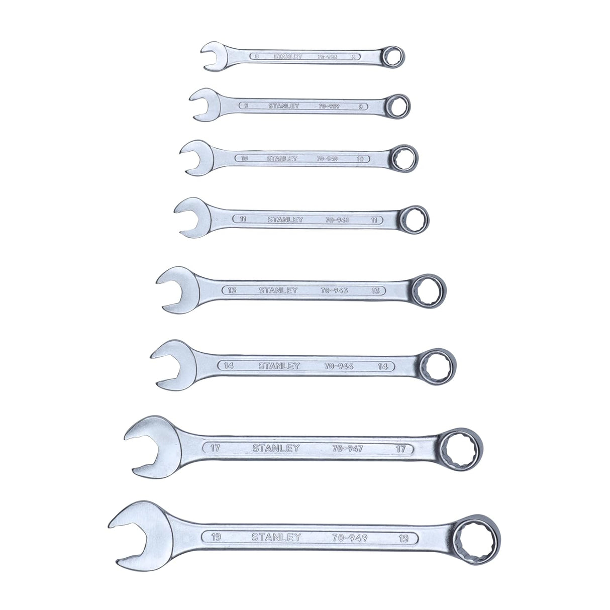 Stanley Combination Spanner Set - CRV - Tools Warehouse