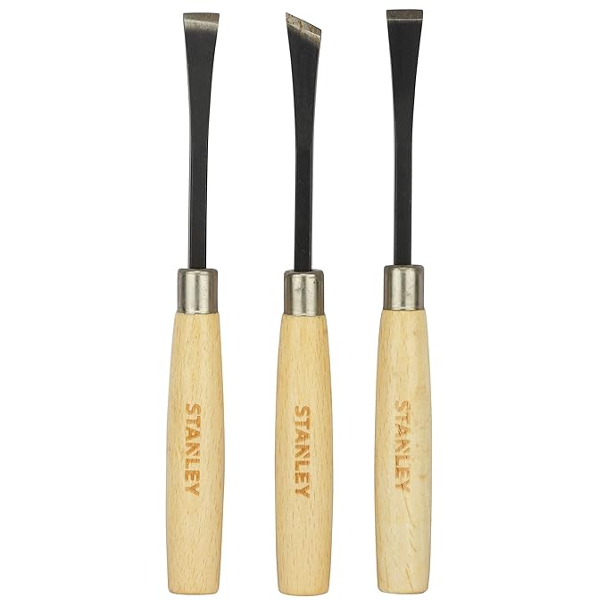 Stanley 6pc 1/4" Wood Carving Chisel Set