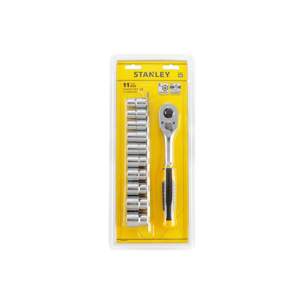 Stanley 11-Pc 1/2" Drive Pear Ratchet Set (Metric)