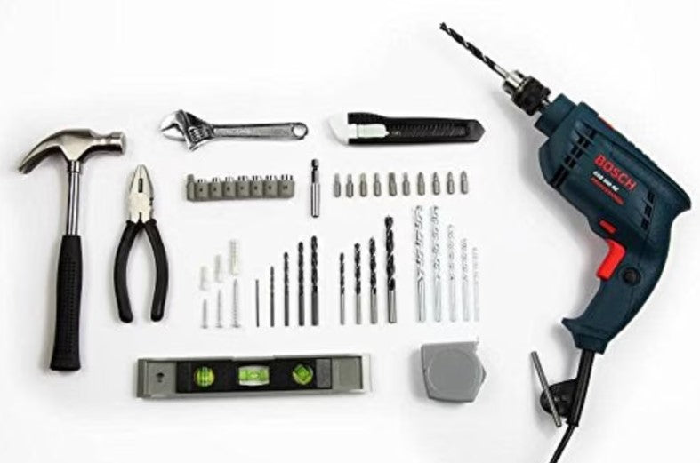 Bosch GSB 500 RE 500W Electric Drill Tool Set - Tools Warehouse
