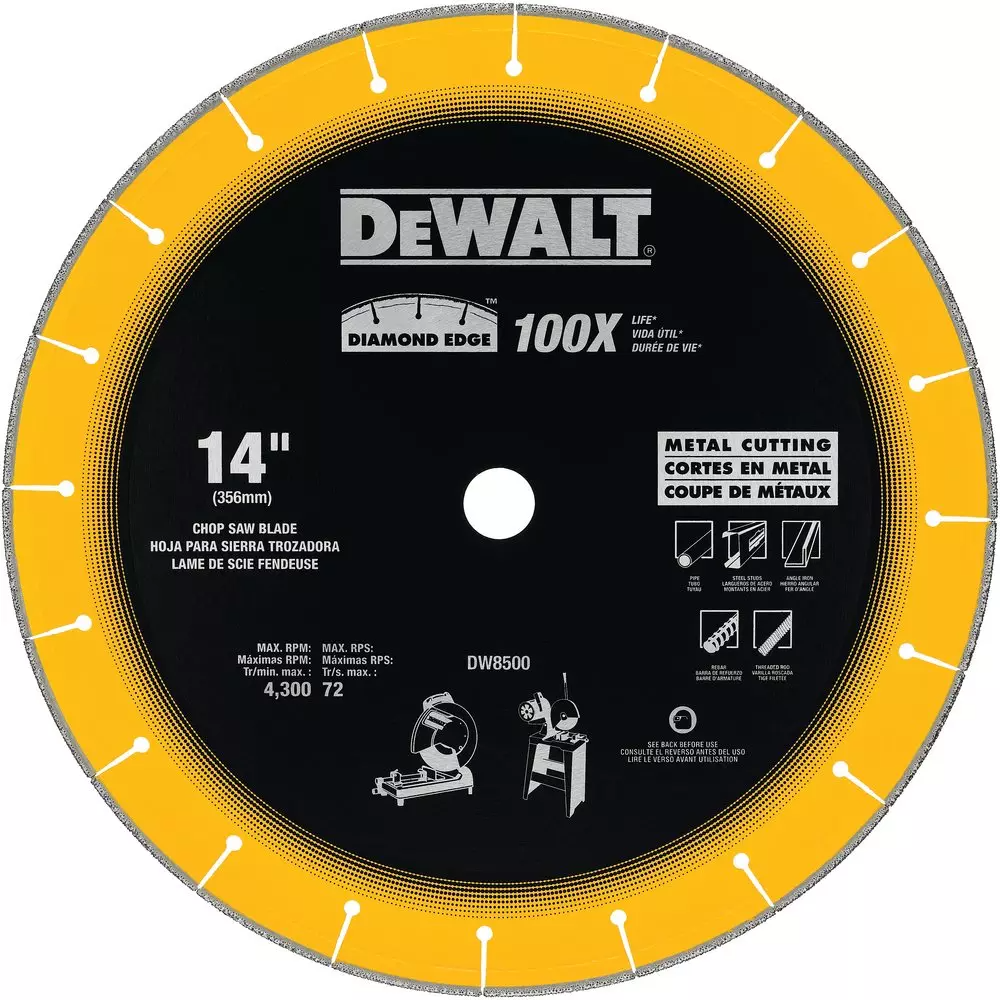 Dewalt DDW8500 14" Edge Chop Saw Blade