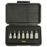 Stanley 7 Pcs 1/2 Inch Sq. Drive Hex Bit Metric Socket Set