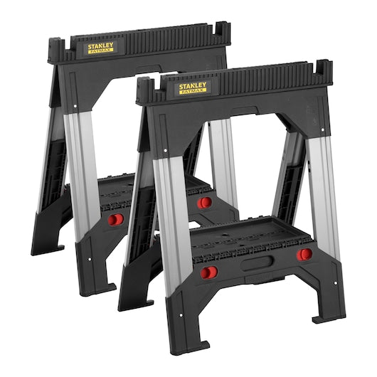 Stanley 685 x 100 x 830 mm FatMax Folding Adjustable Height Aluminium Sawhorse With 1135 Kg Load Capacity