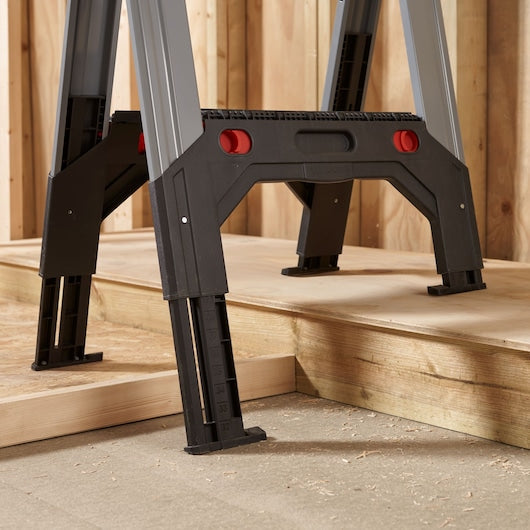 Stanley 685 x 100 x 830 mm FatMax Folding Adjustable Height Aluminium Sawhorse With 1135 Kg Load Capacity