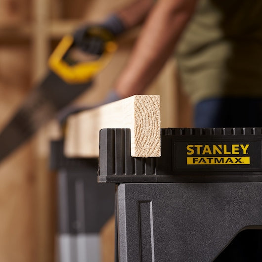 Stanley 685 x 100 x 830 mm FatMax Folding Adjustable Height Aluminium Sawhorse With 1135 Kg Load Capacity