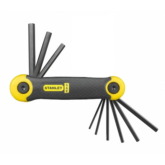 STANLEY 9 PC SAE FOLDING HEX KEY SET