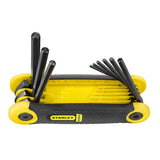 STANLEY 9 PC SAE FOLDING HEX KEY SET