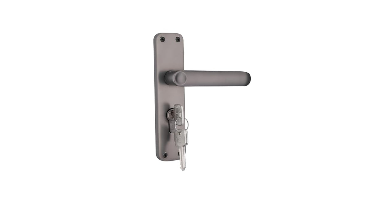 BM 09 175mm Door Handle Set 2C Satin Steel [5531]