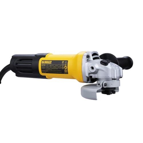 DEWALT DWE750S-B1,750Watt, 4" (100mm) Ultra SLIM Heavy Duty Angle Grinder Engineered For Heavy Duty Applications with Spindle Lock and Toggle Switch, 2 Year Manufacturer Warranty(SIDE HANDLE INCLUDED)