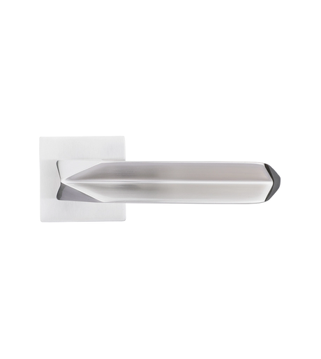 Modern door handle on a white background
