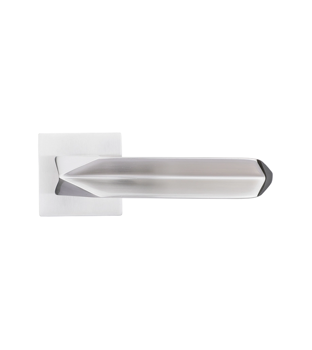 Modern door handle on a white background