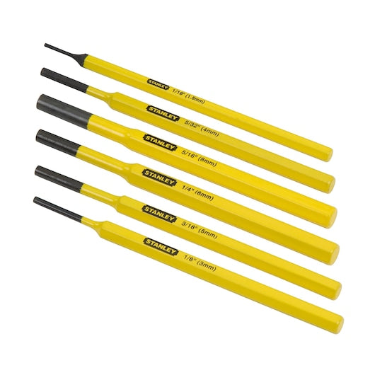 Stanley 6 Pcs Pin Punches Set