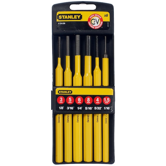 Stanley 6 Pcs Pin Punches Set