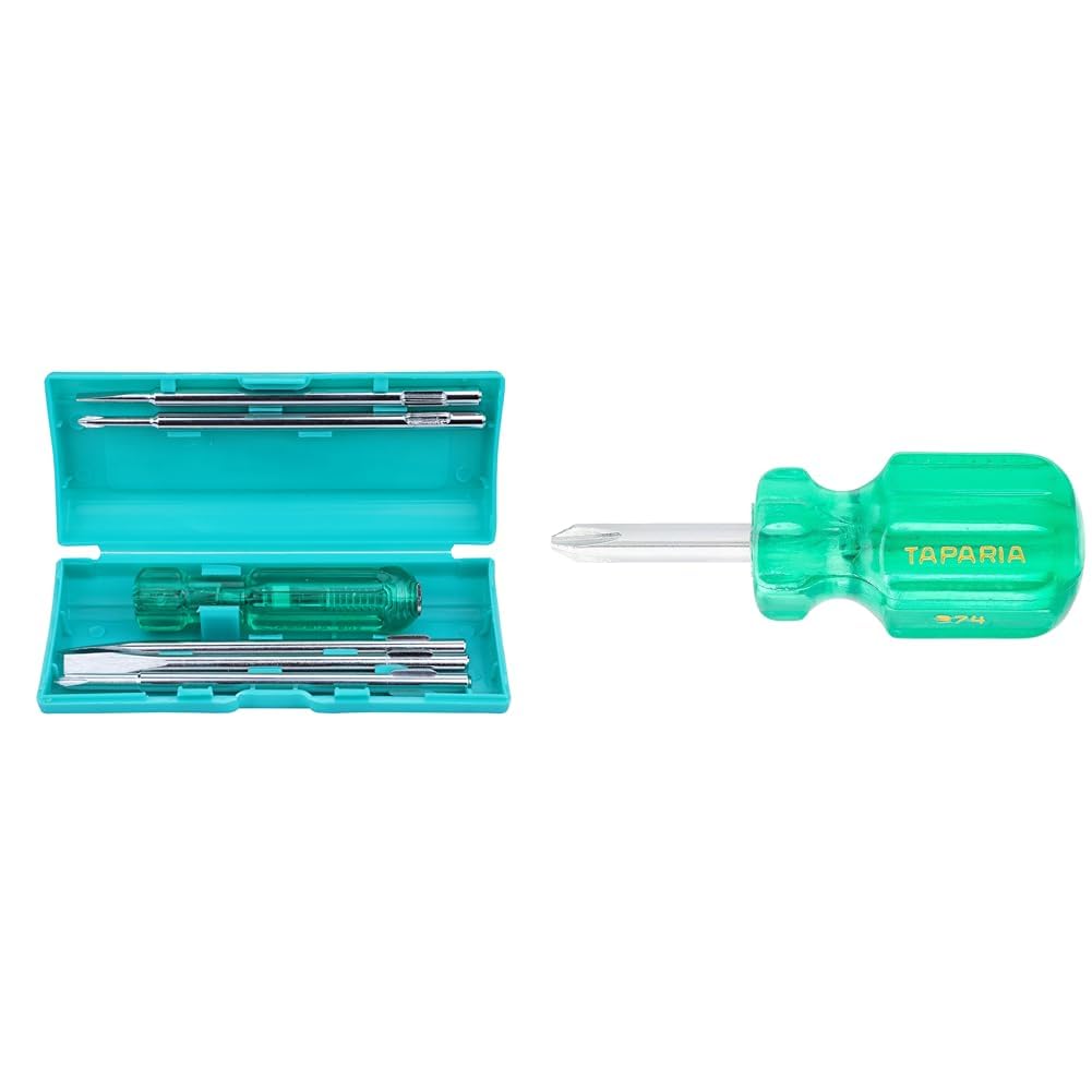 Taparia 812 Neon Bulb Screwdriver Set Silver/Green