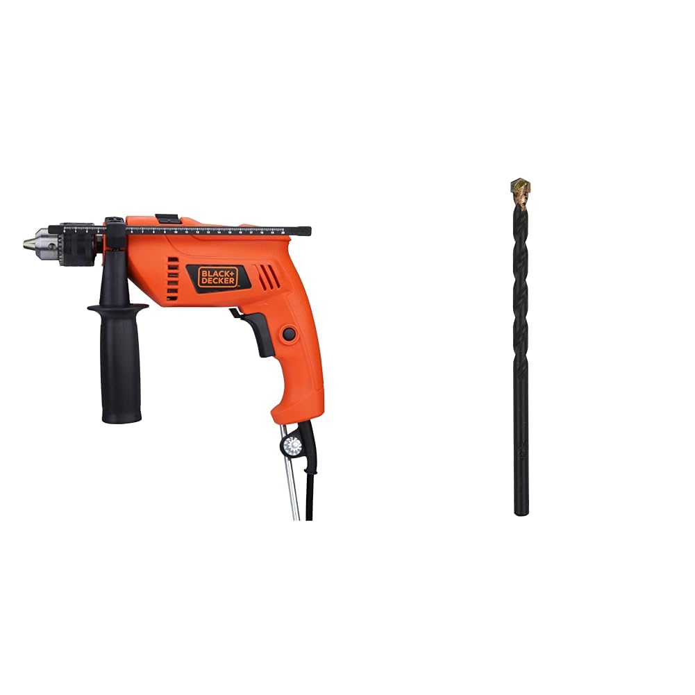 BLACK+DECKER HD555 550W 13mm Variable Speed Reversible Hammer Drill/Driver (HD555-IN)