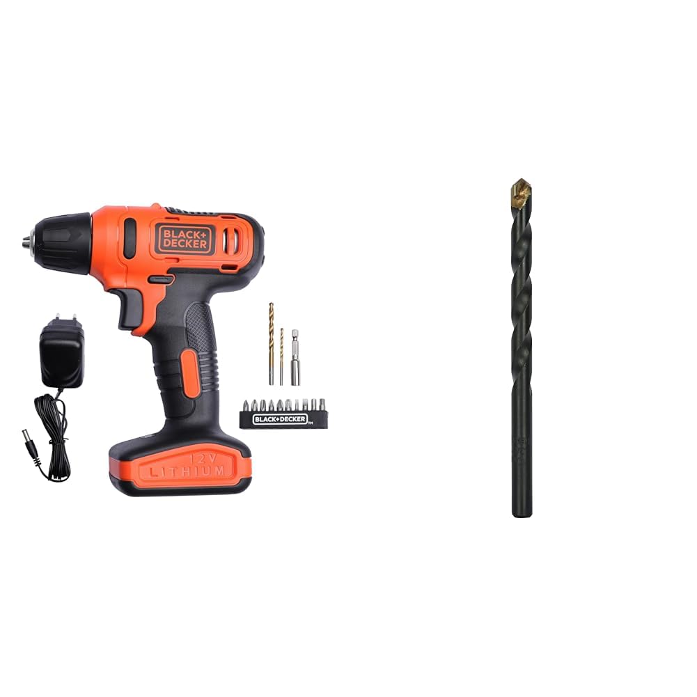 BLACK+DECKER LD12SP 12V 10mm Li-ion Cordless Variable Speed Reversible Drill Machine Driver with 10