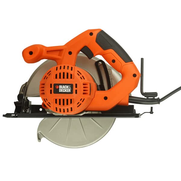 BLACK+DECKER CS1500 1500W 7''/185mm Corded Electric Wood Cutting Circular Saw with 2X 36T TCT Blades for Home & DIY Use