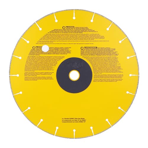 DEWALT DW8500 14-Inch (355mmx4.00mm) Diamond Edge Chopsaw Blade-100x Life v/s Standard Blades