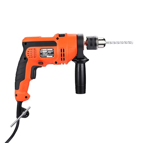 BLACK+DECKER KR5010 550W 10mm Single Speed Hammer Drill/Driver(orange)